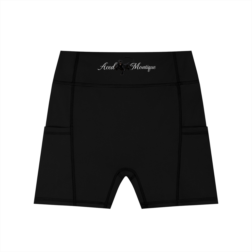 Women's High-Waisted Pocket Biker Shorts