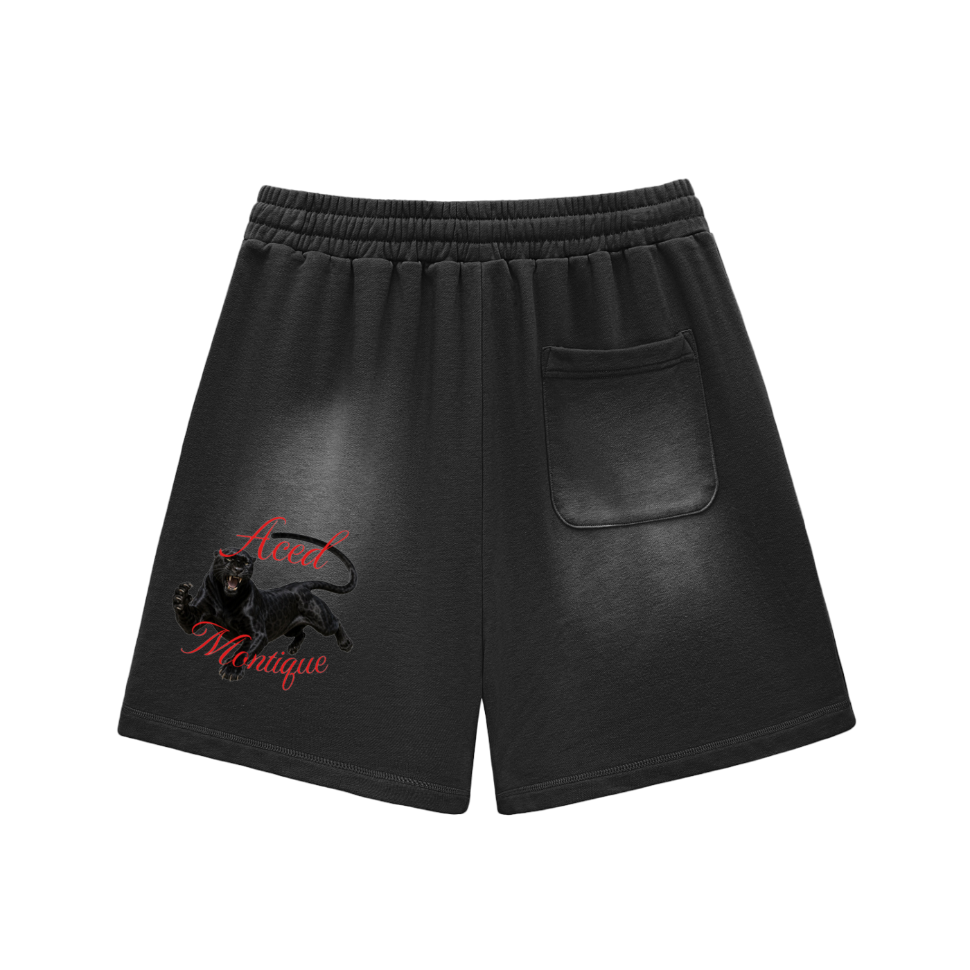 Sun Fade Raw Edge Cotton Shorts